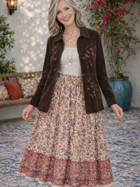 Teddi Brown Embroidered Jacket